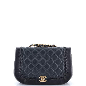 Chanel Bicolor Braided Saddle Flap Bag #205770C35B